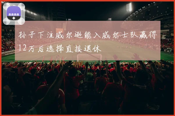 孙子下注威尔逊能入威尔士队赢得12万后选择直接退休