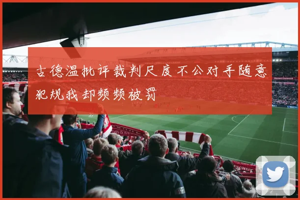 古德温批评裁判尺度不公对手随意犯规我却频频被罚